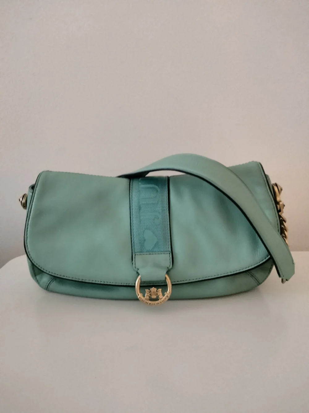 Vintage Mint Green Juicy Couture Shoulder Bag with Heart Accent